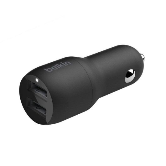 Chargeur Voiture Belkin BoostCharge Double USB-A 24 W Noir Compact