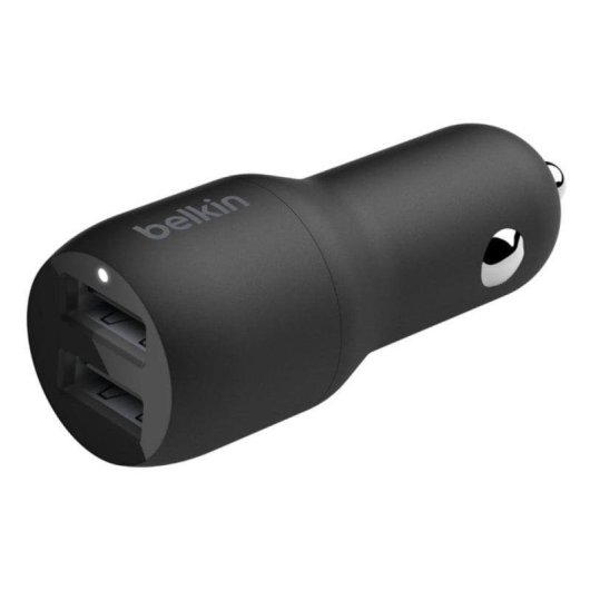 Chargeur Voiture Belkin BoostCharge Double USB-A 24 W Noir Compact