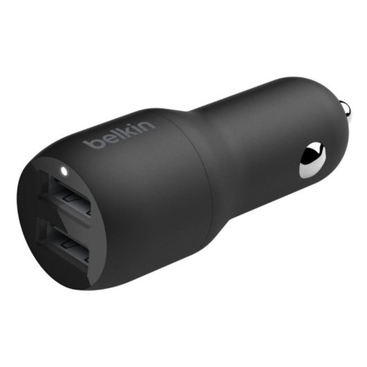 Chargeur Voiture Belkin BoostCharge Double USB-A 24 W Noir Compact