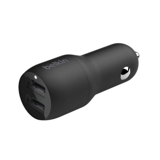 Chargeur voiture Belkin Boost Charge 24W double USB-A câble Lightning 1m noir