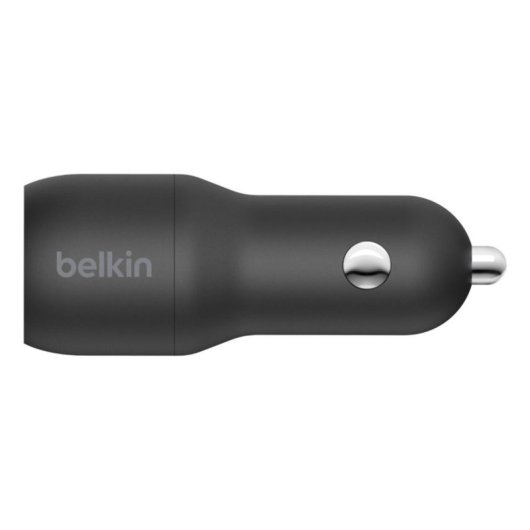 Chargeur voiture Belkin Boost Charge 24W double USB-A câble Lightning 1m noir