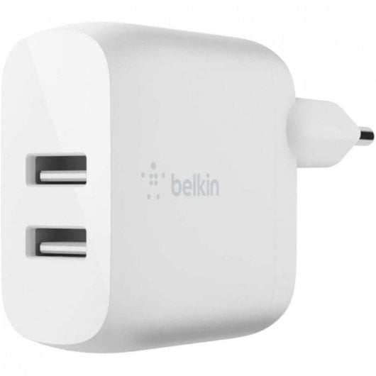 Chargeur Belkin WCB002VFWH 24W Double USB-A 2 ports Blanc