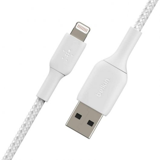 Cavo Boost Charge intrecciato da Lightning a USB-A Belkin da 3 m bianco