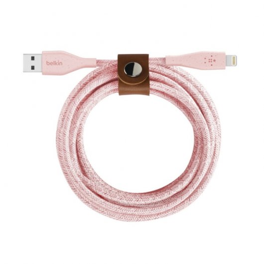 Belkin DuraTek Plus  Cable de Lightning a USB-A con Correa 1.2m Rosa