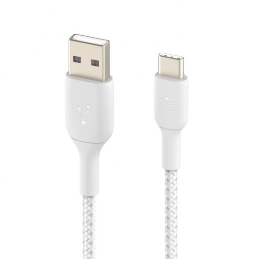 Belkin Boost Charge Cable Trenzado USB-A/USB-C 1m Blanco