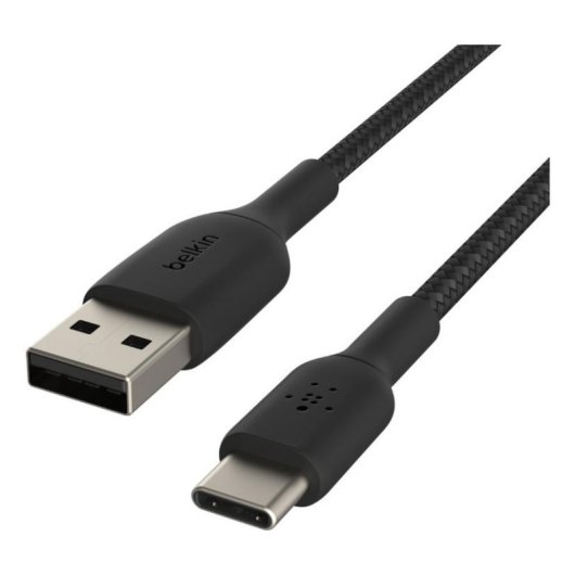 Cabo USB-C para USB-A Belkin Boost Charge Trançado 3 m Preto
