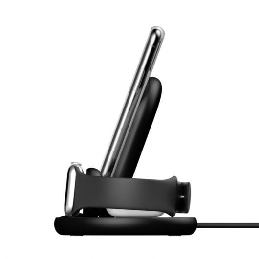 Belkin Cargador Inalámbrico 3 en 1 Estación de Carga de 7.5 W para iPhone Apple Watch y AirPods Negro
