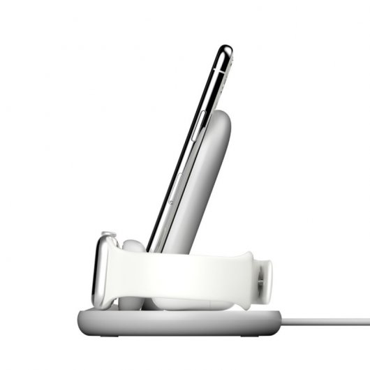 Belkin Boost Charge Kopfhörer, Smartphone, Smartwatch Weiß USB Kabelloses Aufladen Schnellladung Drinnen