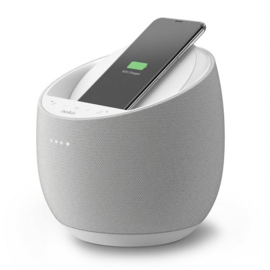 Belkin Coluna Inteligente Hi-Fi + Carregador Sem Fios SOUNDFORM ELITE Google Assistant Branco