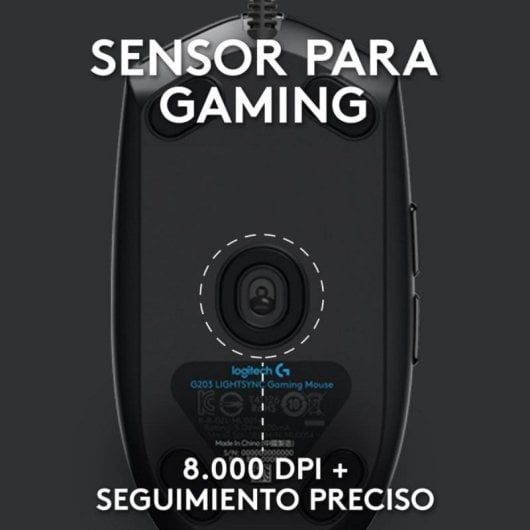 Ratón Logitech G102 LIGHTSYNC USB 8000 DPI Negro RGB 6 Botones
