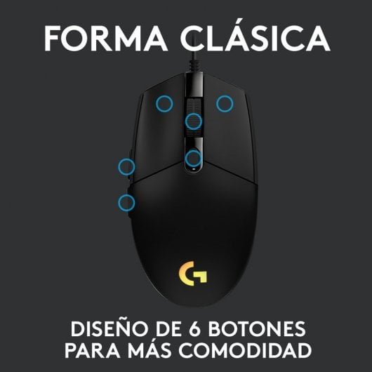 Mouse da gioco Logitech G G102 LightSync 8000 DPI Nero