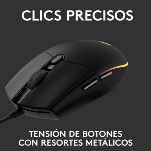 Ratón Logitech G102 LIGHTSYNC USB 8000 DPI Negro RGB 6 Botones
