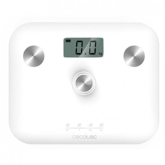 Balança Bioimpedância Cecotec Surface Precision EcoPower 10100 Até 180 kg 6 Parâmetros Ecrã LCD