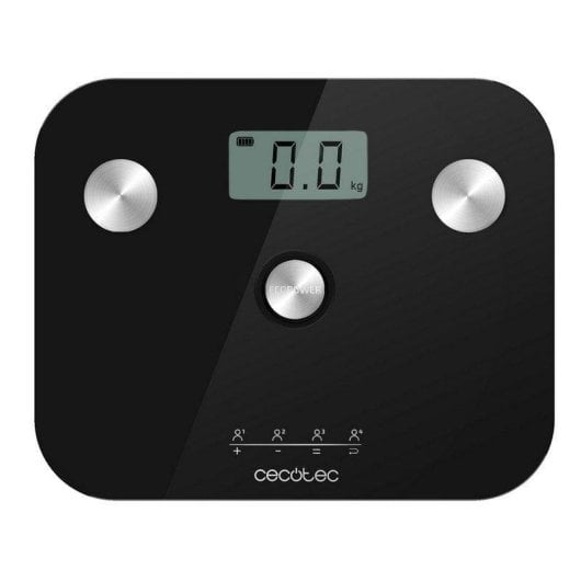 Báscula Cecotec Surface Precision EcoPower 10100 Full Healthy Black sem pilhas, análise corporal