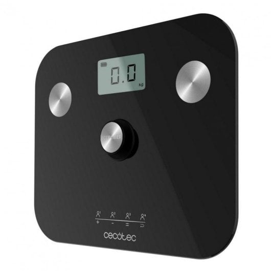 Báscula Cecotec Surface Precision EcoPower 10100 Full Healthy Black sem pilhas, análise corporal