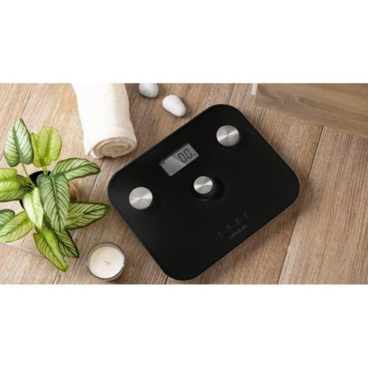 Balança Bioimpedância Cecotec Surface Precision EcoPower 10100 Até 180 kg Ecrã LCD 6 Parâmetros Vidro Temperado