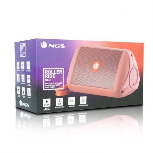 NGS Roller Ride Altavoz Bluetooth Rojo