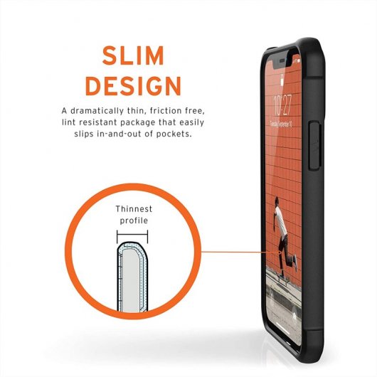 UAG Metropolis LT LTHR ARMR BLACK Capa Preta para iPhone 12/12 Pro