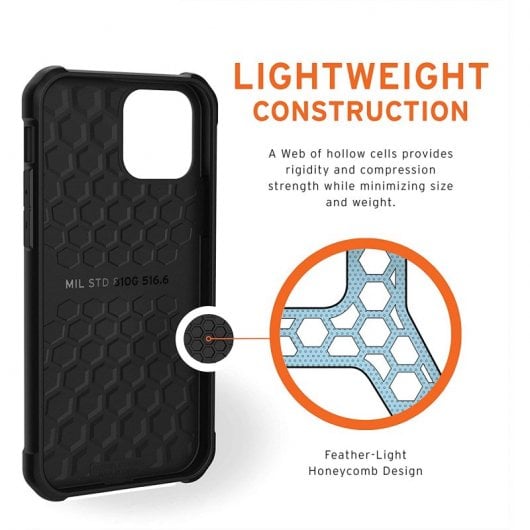 UAG Metropolis LT LTHR ARMR BLACK Capa Preta para iPhone 12/12 Pro
