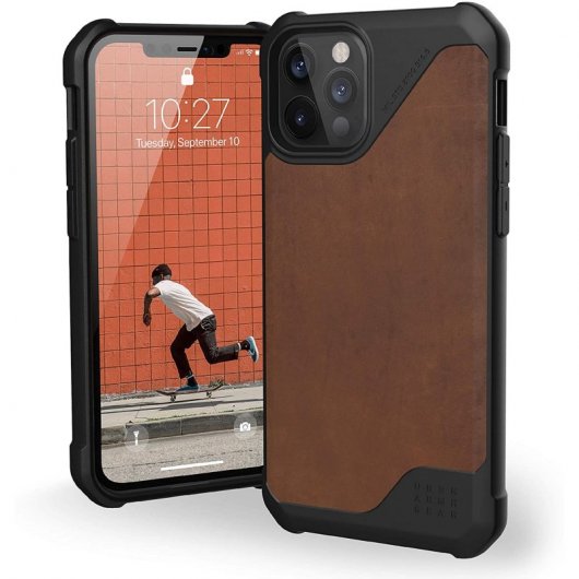 UAG Metropolis LT LTHR ARMR BROWN Funda Marrón para iPhone 12/12 Pro
