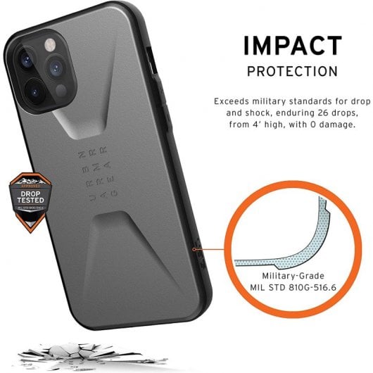 UAG Civilian Funda Plata para iPhone 12 Pro Max