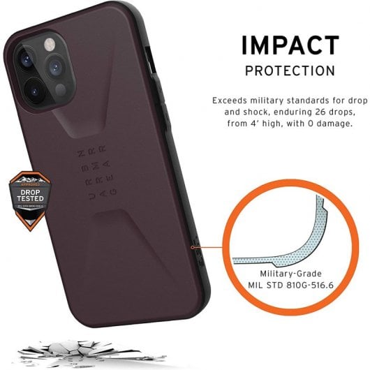 UAG Civilian Funda Eggplant para iPhone 12 Pro Max