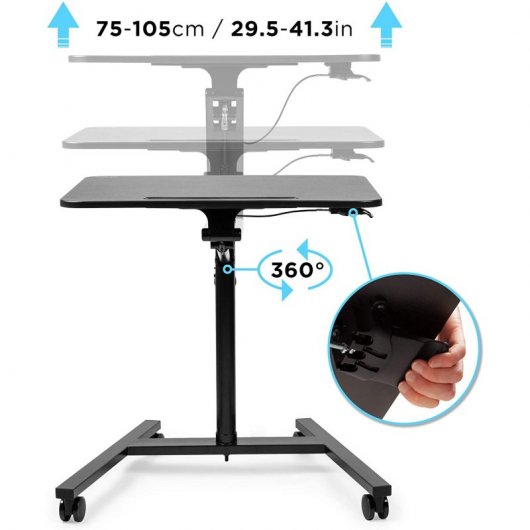 Duronic WPS37 Soporte Móvil para Proyector/Portátil Máx 10kg