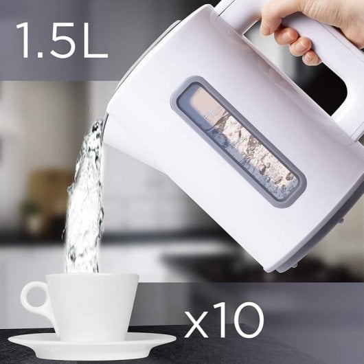 Duronic EK30 WE Hervidor de Agua 1.5L 3000W Blanco