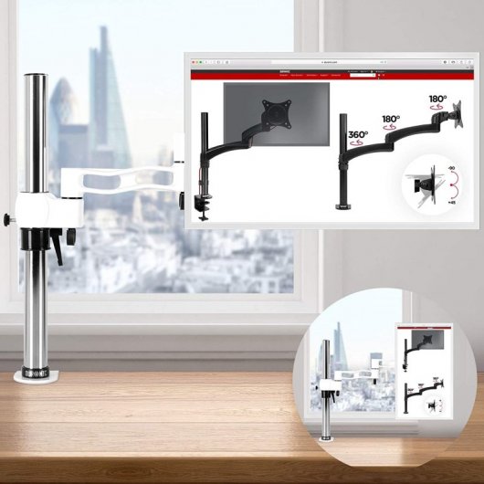 Duronic DM351X3 WE Soporte de Mesa Monitor 13"-27" VESA 100x100 Máx 8kg