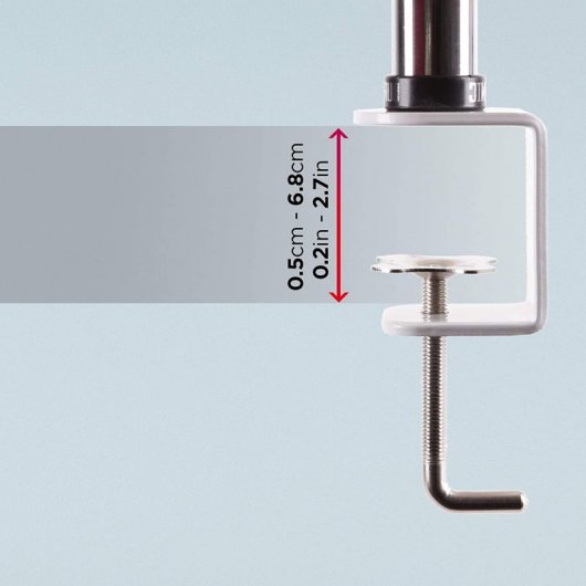 Duronic DM352 WE Soporte de Mesa 2 Monitores 13"-27" VESA 100x100 Máx 8kg