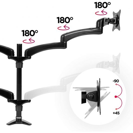 Duronic DM454 Soporte de Mesa 4 Monitores 15"-27" VESA 100x100 Máx 8kg