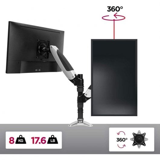 Duronic DM651x1 Soporte de Mesa Monitor 13"-27" VESA 100x100 Máx 8kg