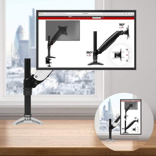 Duronic DM651x1 Soporte de Mesa Monitor 13"-27" VESA 100x100 Máx 8kg
