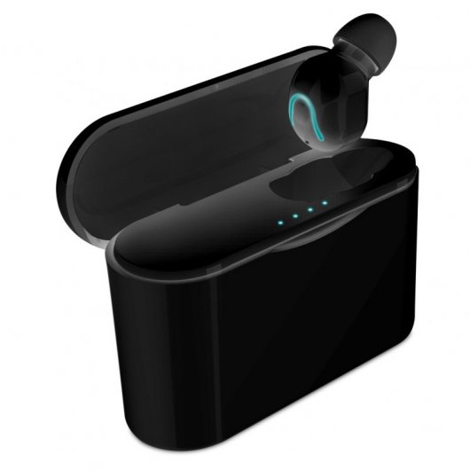 Watchuu Single Mini Auricular Sem Fios com Caixa de Carga Preto