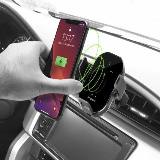 Caricabatteria da auto a induzione Unotec Imperii per smartphone