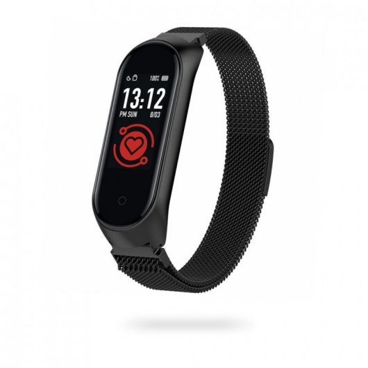 Unotec Smartband 6T Pulsera de Actividad Metálica Negra