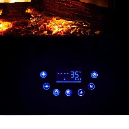 Cheminée Électrique Orbegozo CM 8000 1800W Murale Télécommande Programmateur