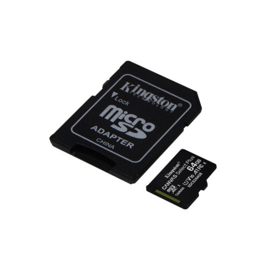 MicroSDXC Kingston Canvas Select Plus 64GB UHS-I Class 10 mit SD-Adapter