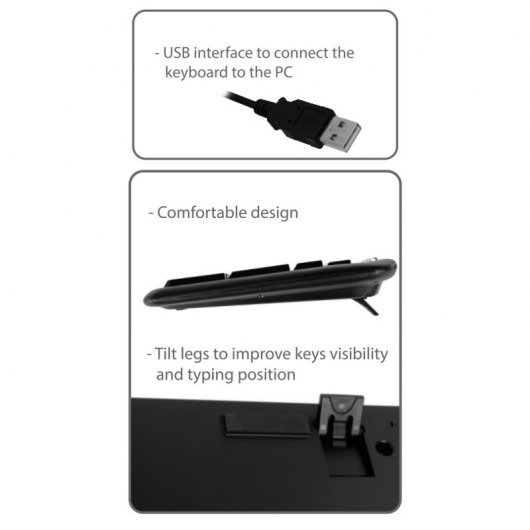 Tastiera multimediale USB Ewent EW3125 nera