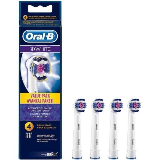 Recargas Escovas Dentes Braun EB 18-4 4 Unidades Clareamento Dental