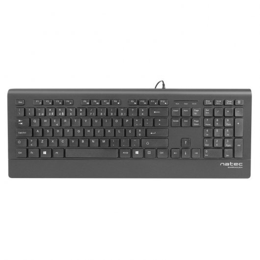Natec Barracuda Slim Teclado Negro Layout (PT)