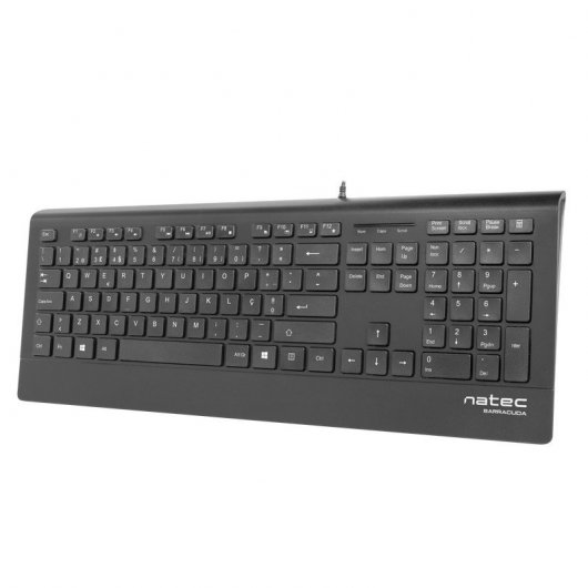 Natec Barracuda Slim Teclado Negro Layout (PT)