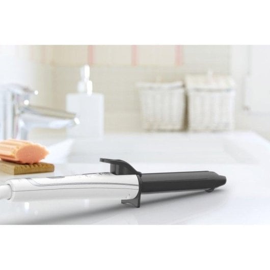 Boucleur à Cheveux Rowenta CF3225F0 Silver Mosaic Tourmaline Céramique 25mm 200°C Pointe Froide Câble 360° Argent