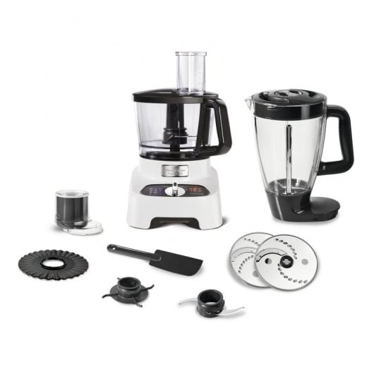 Moulinex Double Force FP8221 robot de cuisine 1000 W 3 L Gris, Blanc