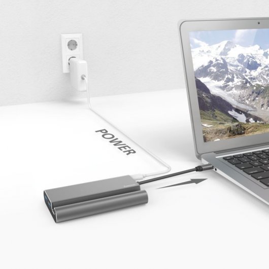 Hama Docking Station 7 em 1 USB-C para 3x USB-A 3.1/HDMI/VGA/LAN