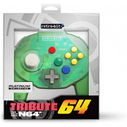 Retro-Bit Tribute 64 Gamepad para Nintendo64 Forest Green