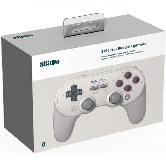 8Bitdo SN30 Pro+ Gamepad Inalámbrico Multiplataforma Gris