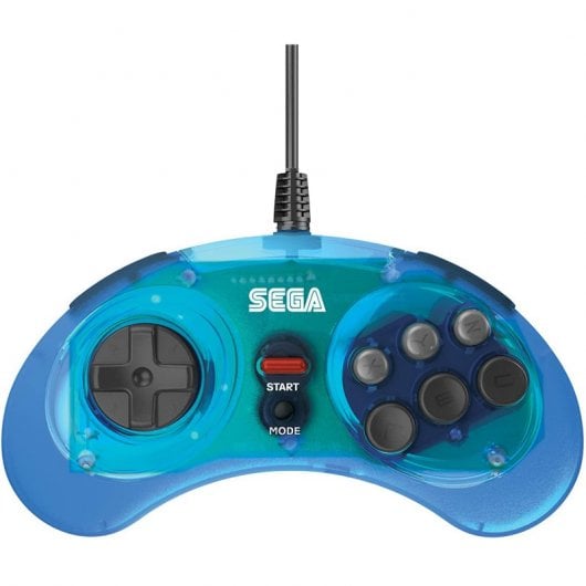 Retro-Bit Mando 8 Botones USB para Sega Mega Drive Azul