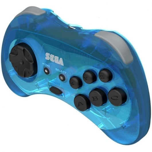 Retro-Bit Gamepad SEGA Saturn 2.4G M2 Azul