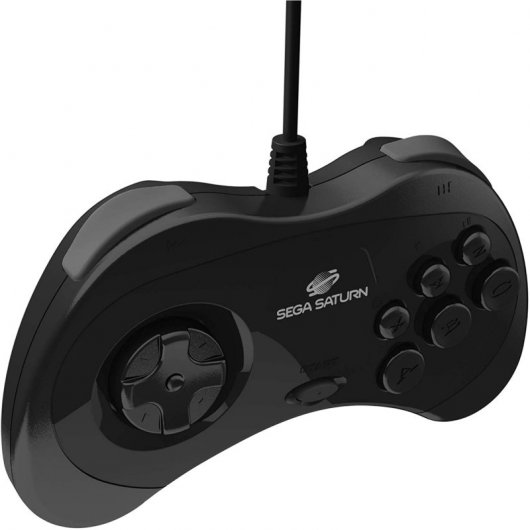Retro-Bit SEGA Saturn Gamepad Negro